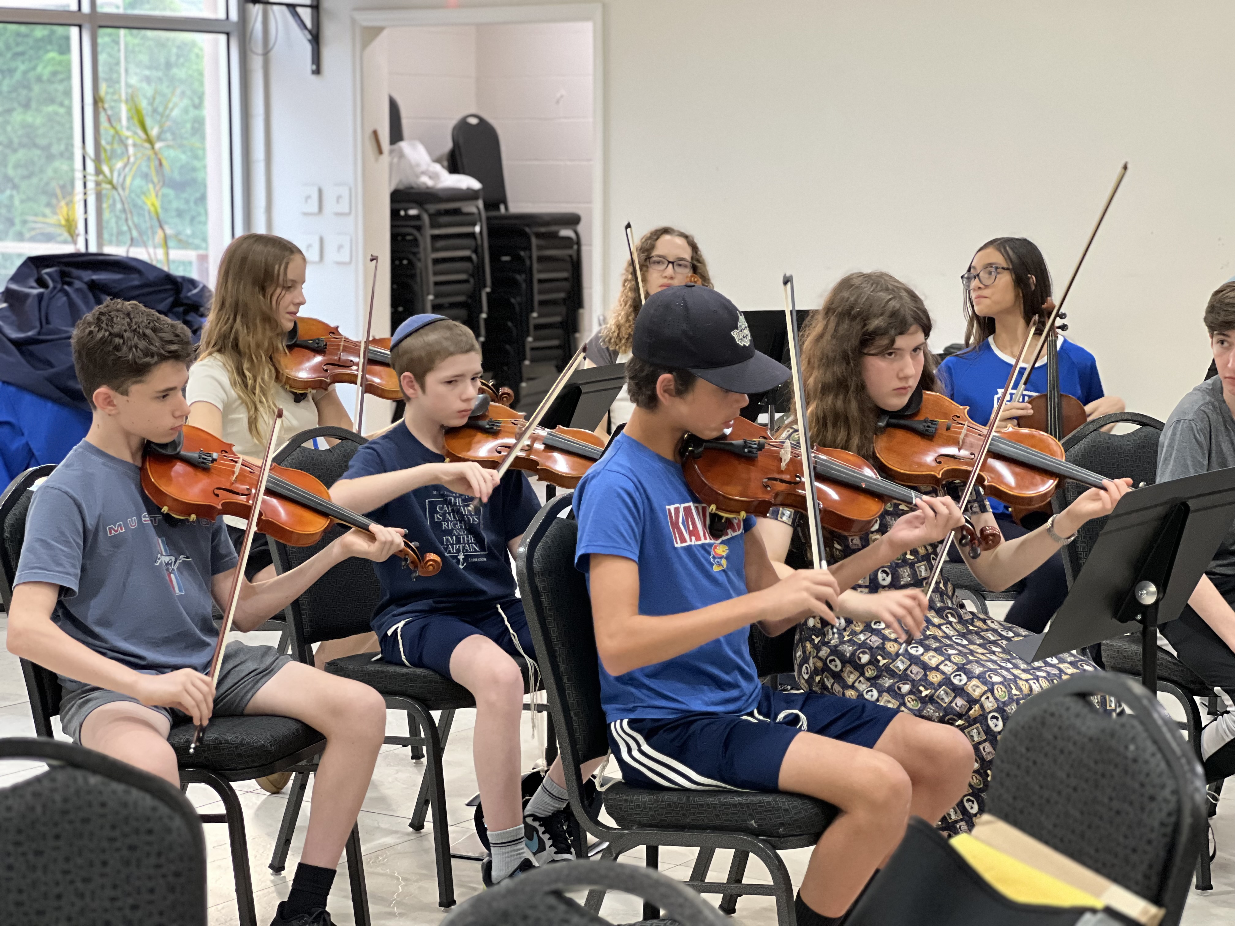 Students rehearsing chamber music